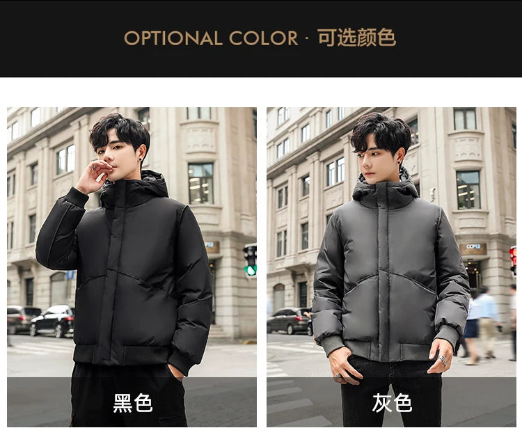 Winter Coat Men Brand Down Jacket Hooded Clothing 2019 Thick Warm Short Duck Down Parka Coats Overcoat Hiver Ropa LW1652