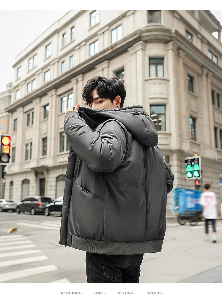 Winter Coat Men Brand Down Jacket Hooded Clothing 2019 Thick Warm Short Duck Down Parka Coats Overcoat Hiver Ropa LW1652