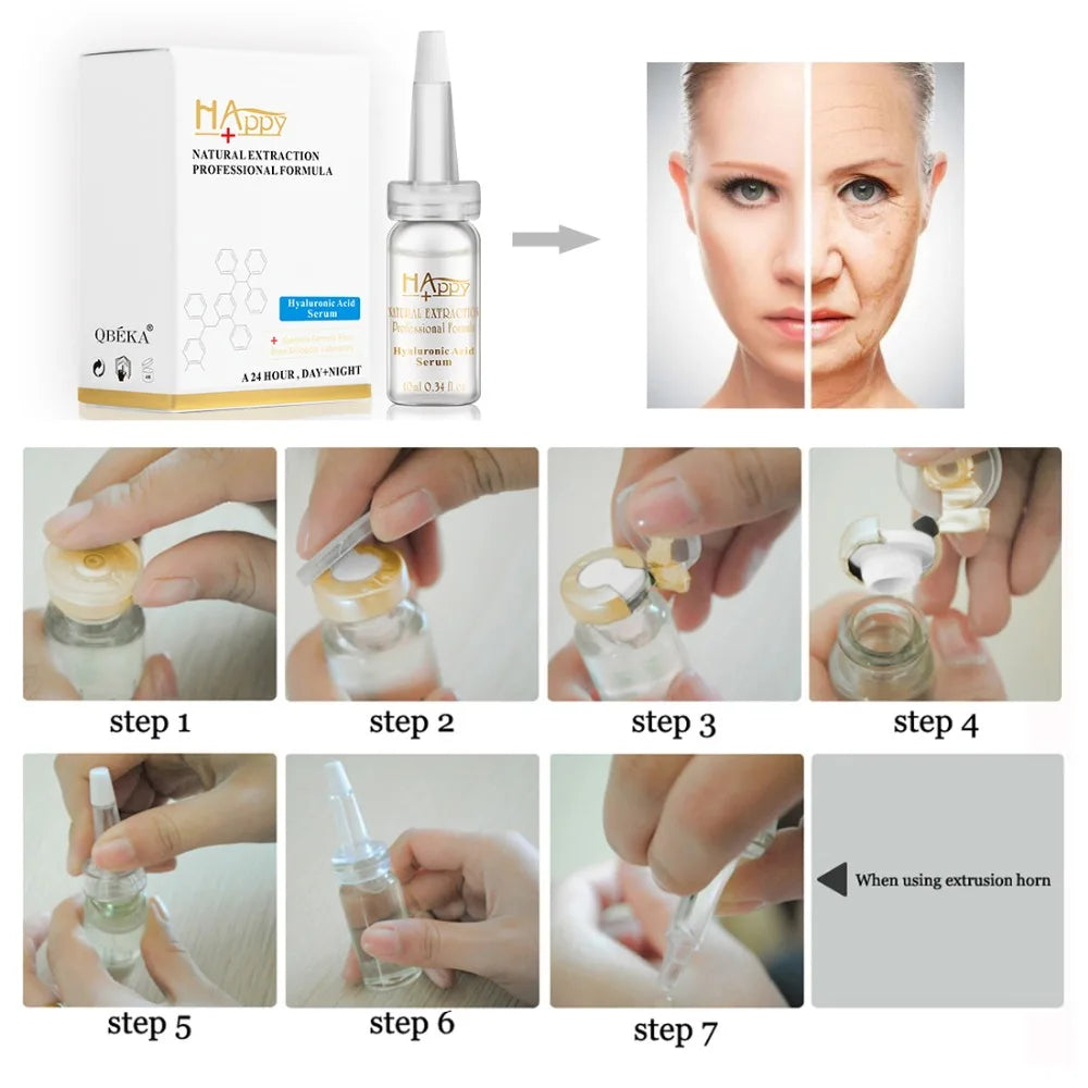 9PCS QBEKA Brands Hyaluronic Acid Serum Bulk for Skin Best Moisturizer Moisturizing Hydrating Serum for Face With Benefits