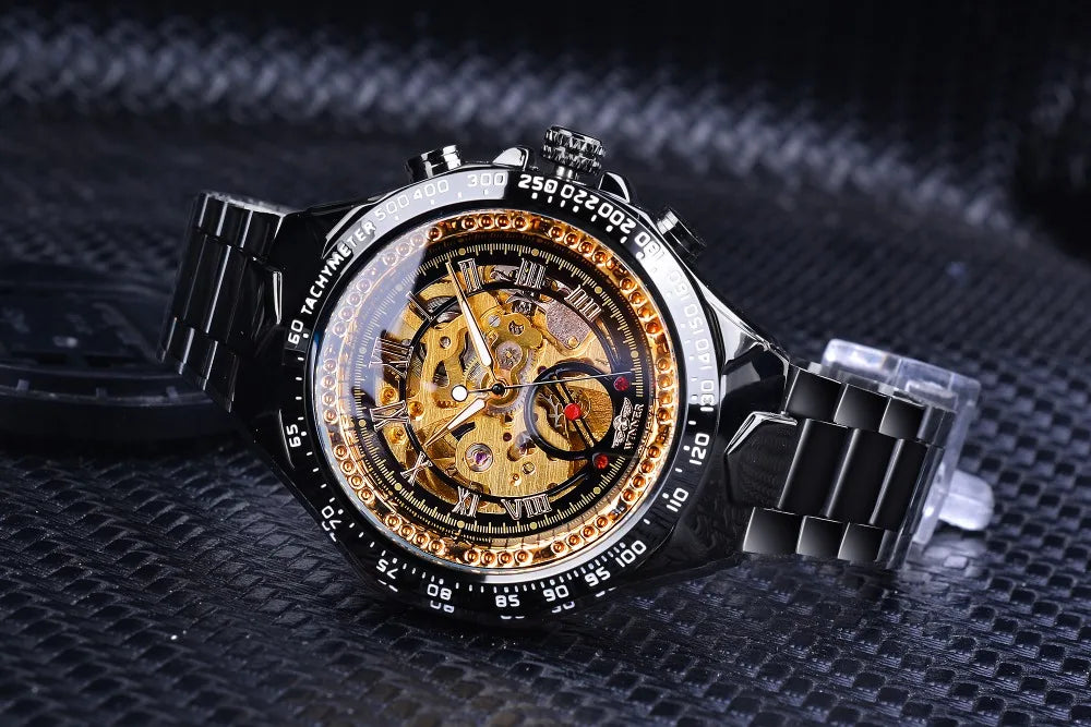 Winner Mechanical Sport Design Bezel Fashion Watch Mens Watches Top Brand Luxury Montre Homme Clock Men Automatic Skeleton Watch