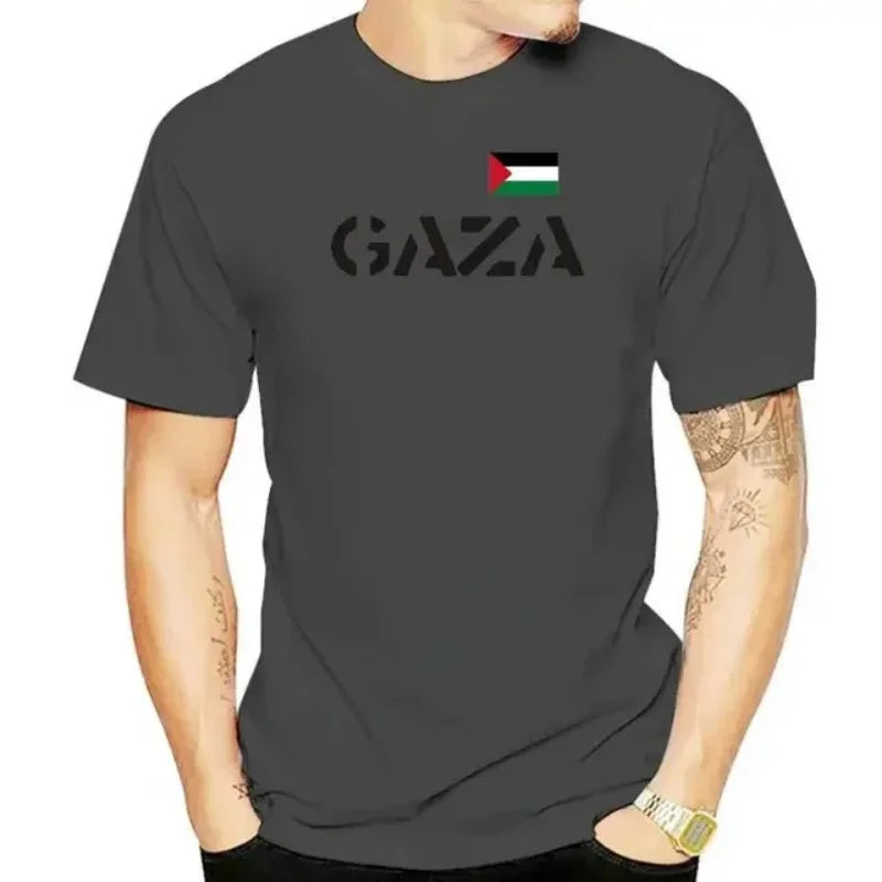 2024 Hot Sale Fashion Ladies T-Shirt - with Flag Print - White - S To 3 XL - Palestine Palestine Tee Shirt