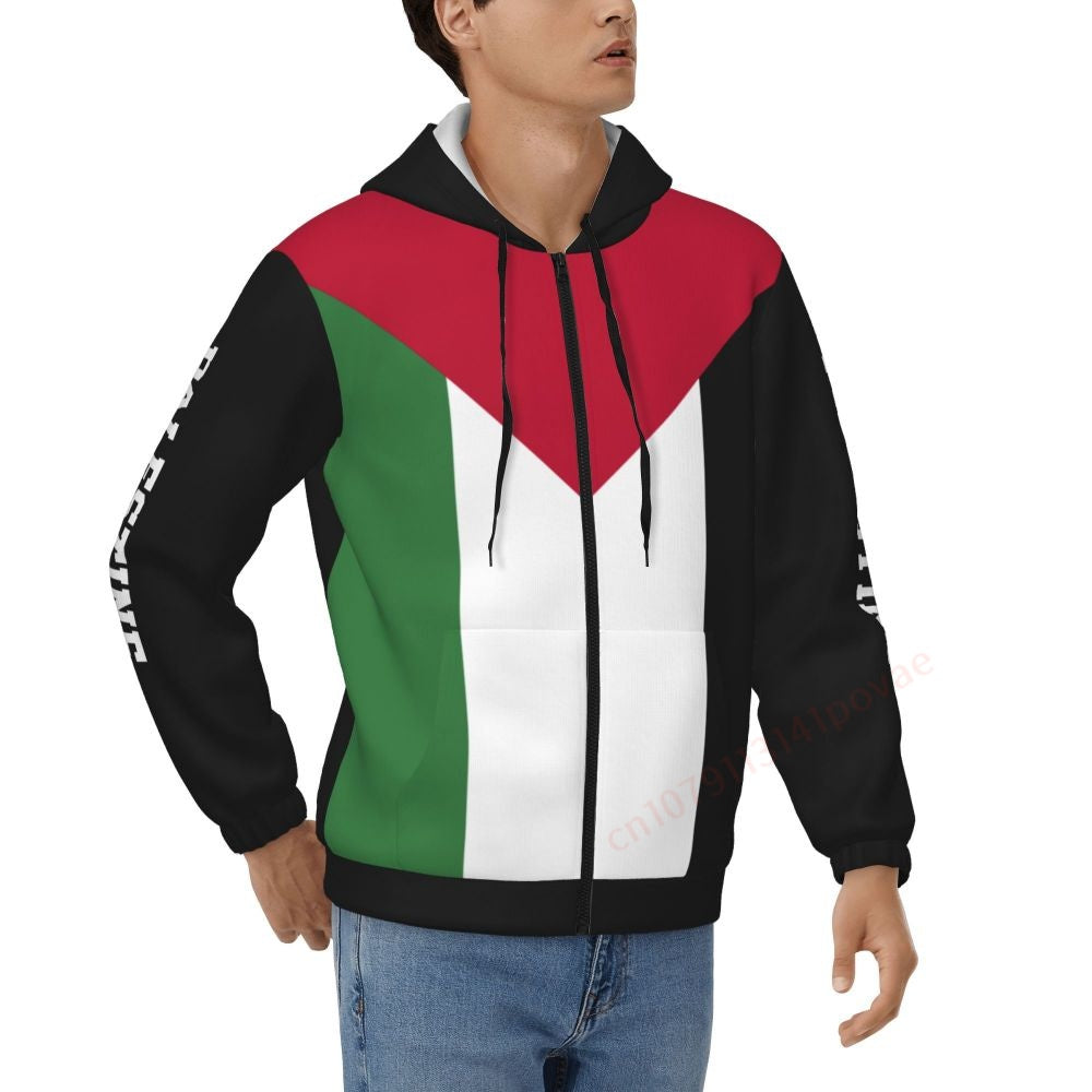 Palestine Flag 3D Printed Men Women Zipper Hoodies Sweatshirt Unisex Streetwear Spring and Autumn Casual Jacket Tracksuits