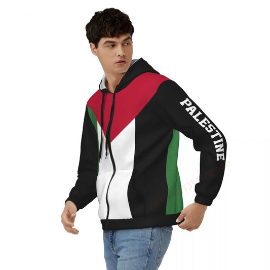 Palestine Flag 3D Printed Men Women Zipper Hoodies Sweatshirt Unisex Streetwear Spring and Autumn Casual Jacket Tracksuits