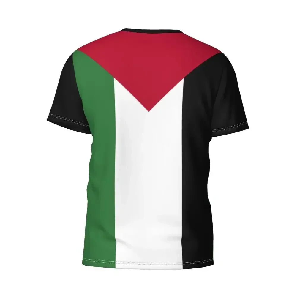 Palestine Flag 3D Printed T Shirt Men Women Summer Casual Short Sleeve Harajuku Streetwear