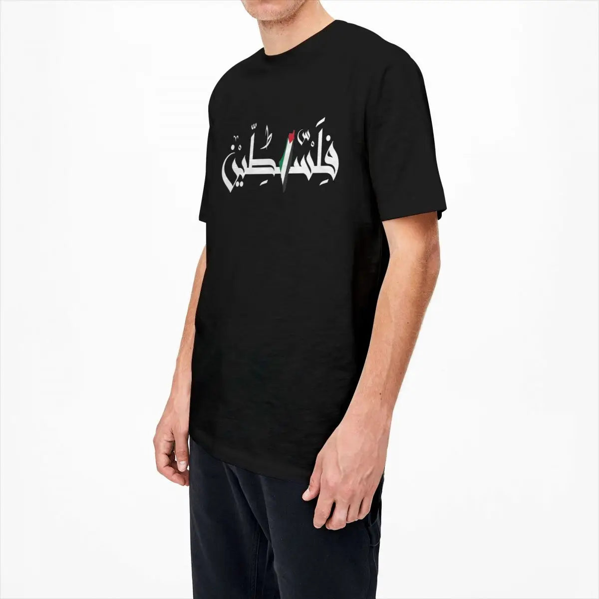 Palestine Arabic Flag T Shirt Adult Palestinian Map Streetwear 100 Cotton T-Shirts Summer Crew Neck Tees Oversize Clothing