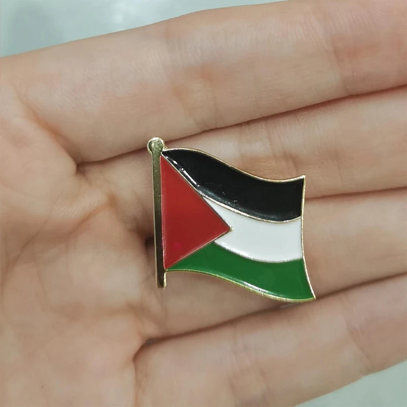 1Pc Palestine Flag Pin Badge Palestine Palestinian Flag Pin Badge Lapel Palestine National Enamel Badge Armband