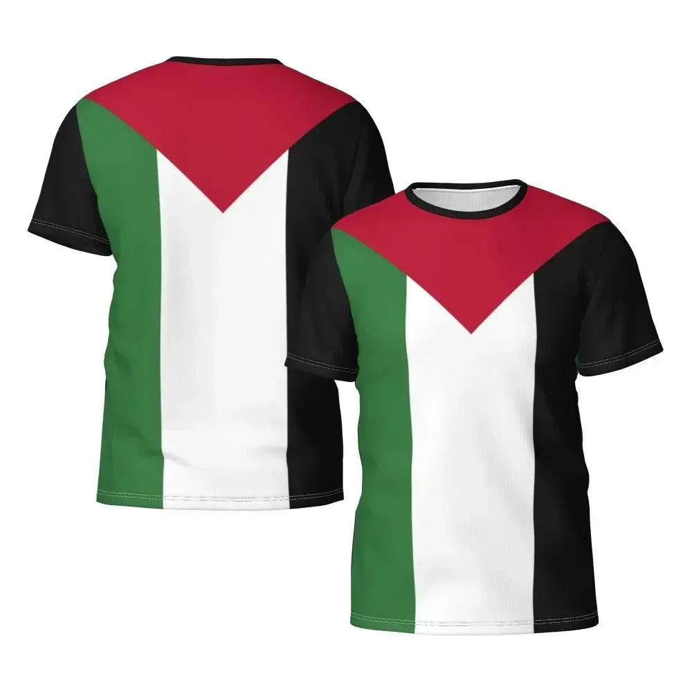 Palestine Flag 3D Printed T Shirt Men Women Summer Casual Short Sleeve Harajuku Streetwear