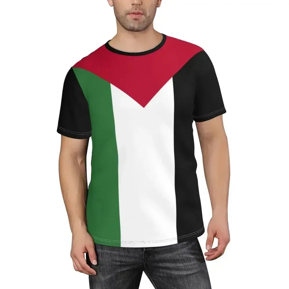 Palestine Flag 3D Printed T Shirt Men Women Summer Casual Short Sleeve Harajuku Streetwear