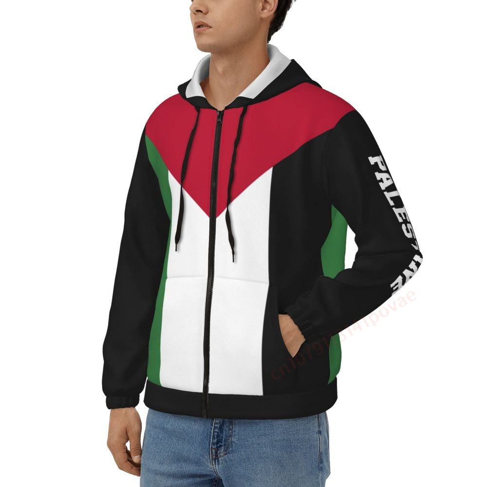 Palestine Flag 3D Printed Men Women Zipper Hoodies Sweatshirt Unisex Streetwear Spring and Autumn Casual Jacket Tracksuits