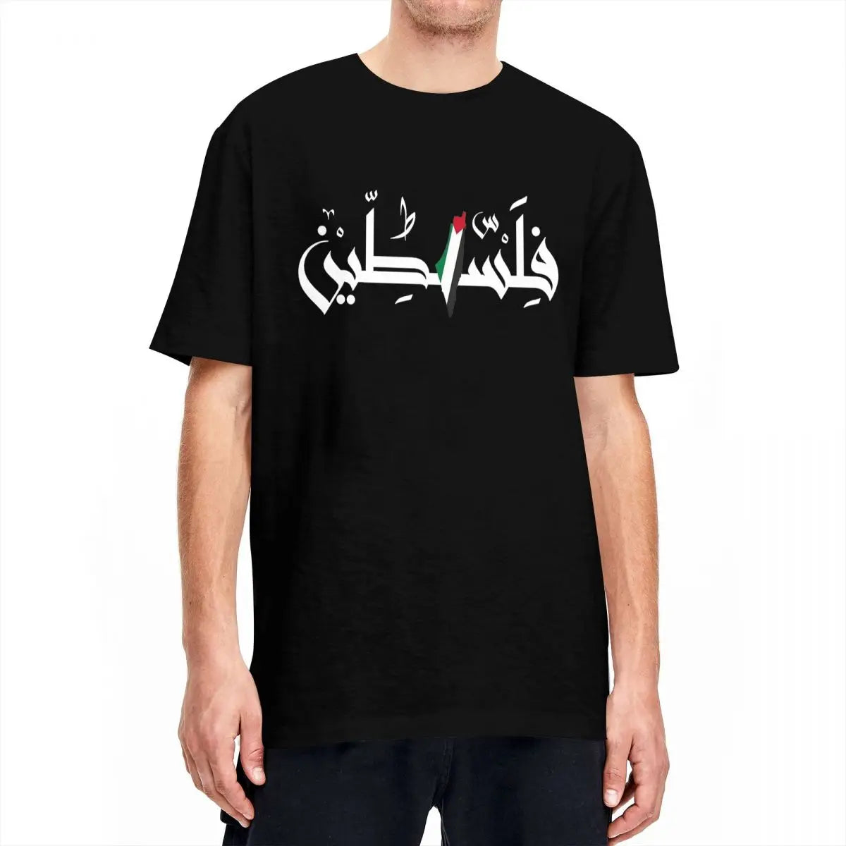 Palestine Arabic Flag T Shirt Adult Palestinian Map Streetwear 100 Cotton T-Shirts Summer Crew Neck Tees Oversize Clothing