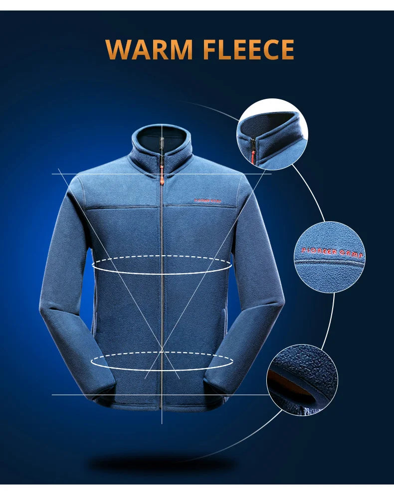 2023 New Camp Warm Fleece Hoodies Men Brand-clothing Autumn Winter Zipper Sweatshirts Male Quality Clothing Casual