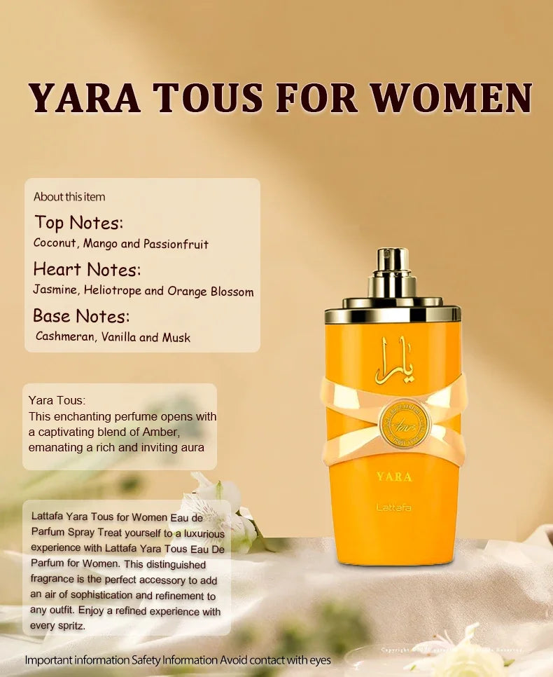 100ML Body Spray Perfume hombre aceite Original regalo Set Yara Moi Tous Asad Femme fragancia duradera citas desodorantes Spray Colonia