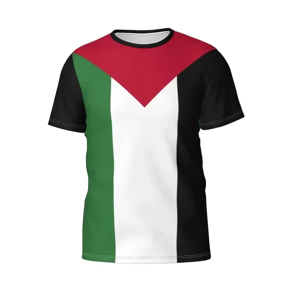 Palestine Flag 3D Printed T Shirt Men Women Summer Casual Short Sleeve Harajuku Streetwear